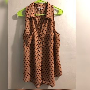 Plus size polka dot top